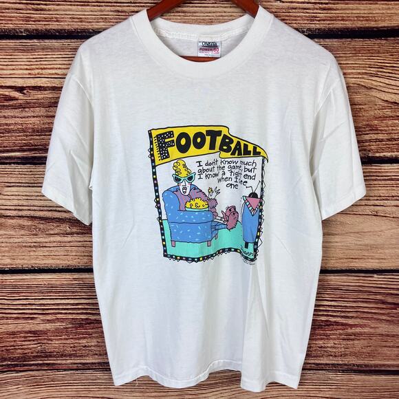 Vintage 1990s I Don't Know Football, But I Know A Tight End T-shirt - Picture 2 of 8